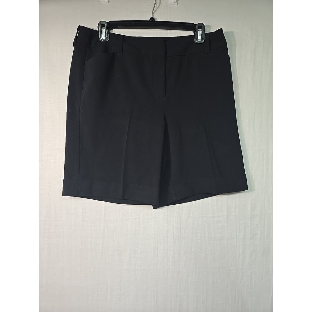 Chico's Dress Shorts Women's Size 0.5 Small 6 Black Cuff Hem Poly Rayon Spandex